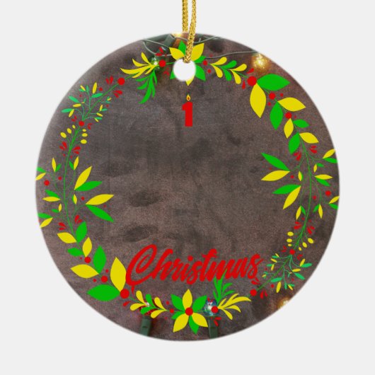 Premier ornement de Noël du bébé (Devant)