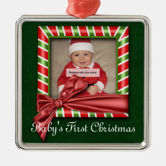 Premier ornement de Noël du bébé (Devant)