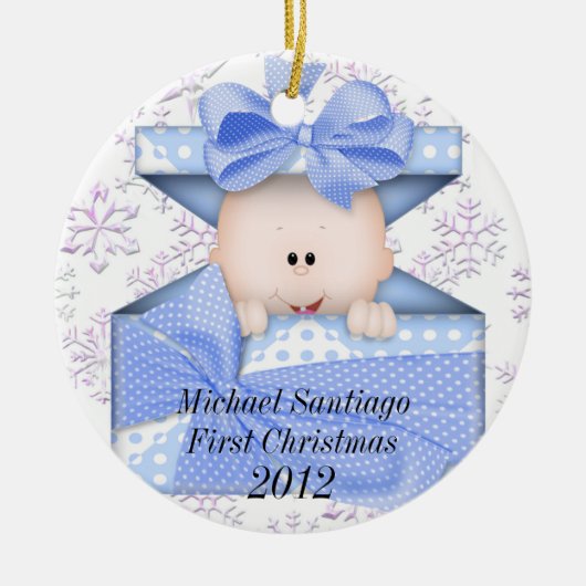 Premier ornement de Noël du bébé (Devant)