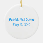 Premier ornement de Noël du bébé (Dos)