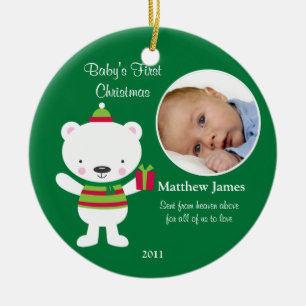 Premier ornement de Noël du bébé