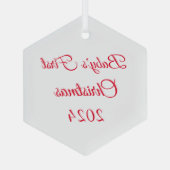 Premier ornement de Noël du bébé (Verso)