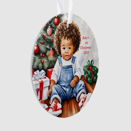 Premier ornement de Noël du bébé (devant)