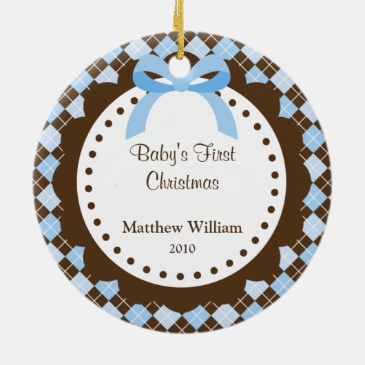 Premier ornement de Noël du bébé (Dos)