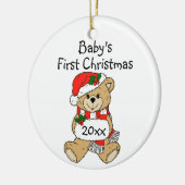 Premier ornement de Noël du bébé. (Gauche)