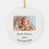 Premier ornement de Noël du bébé, 1er Noël du bébé (Devant)