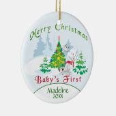 Premier ornement de Noël du bébé 20xx (Droite)