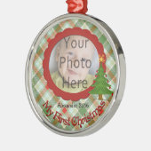 Premier ornement de Noël du bébé agréable de plaid (Gauche)