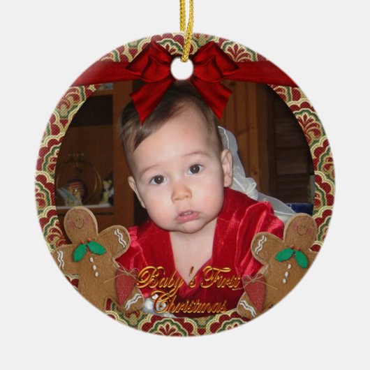 Premier ornement de Noël du bébé avec photo (Devant)
