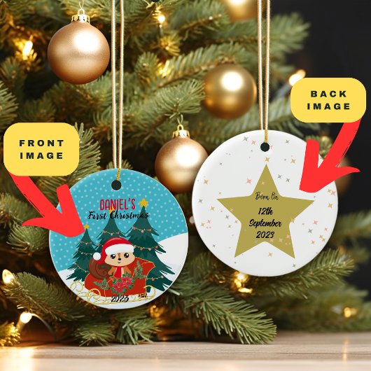 🎄 premier ornement de Noël du bébé |Conception de