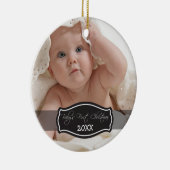 Premier ornement de Noël du bébé fait sur commande (Droite)
