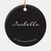 Premier ornement de Noël du bébé fait sur commande (Dos)