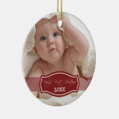 Premier ornement de Noël du bébé fait sur commande (Droite)
