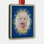 Premier ornement de Noël du bébé | Flèches bleues (Droite)