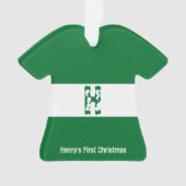 Premier ornement de Noël du bébé garçon (devant)