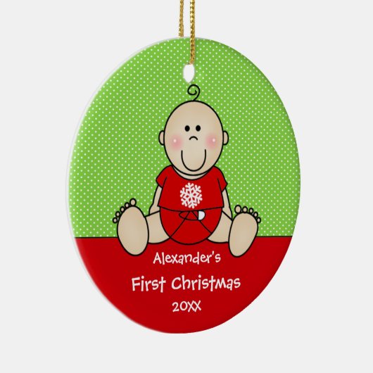 Premier ornement de Noël du bébé mignon de bébé (Droite)