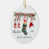 Premier ornement de Noël du bébé - Ours en peluche (Droite)