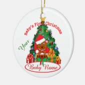 Premier ornement de Noël du bébé personnalisé (Gauche)
