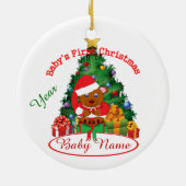 Premier ornement de Noël du bébé personnalisé (Dos)