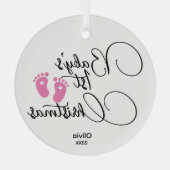 Premier ornement de Noël du bébé, personnalisé (Verso)