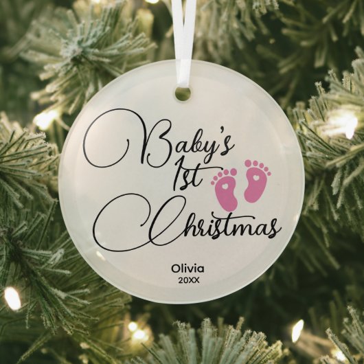 Premier ornement de Noël du bébé, personnalisé (Insitu)