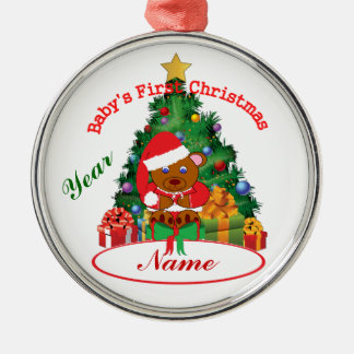 Premier ornement de Noël du bébé personnalisé