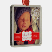 Premier ornement de Noël du bébé personnalisé (Droite)