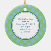 Premier ornement de Noël du bébé précieux de lapin (Dos)