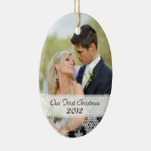 Premier ornement de Noël du couple avec la photo (Droite)