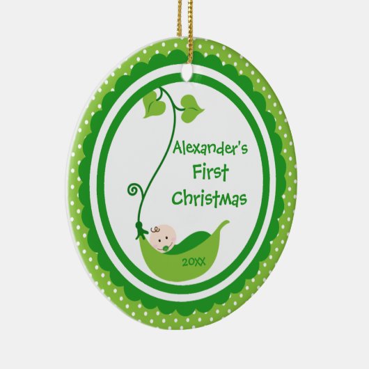 Premier ornement de Noël du petit bébé doux de (Droite)