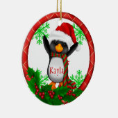 Premier ornement de NOËL du PINGOUIN du BÉBÉ (Droite)