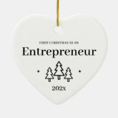 Premier Ornement de Noël Entrepreneur (Dos)