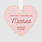 Premier ornement de Noël marié | Marié (devant)