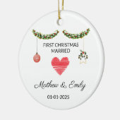 Premier Ornement de Noël Marié, Ornement Marié (Gauche)