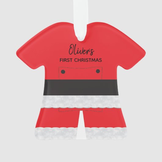 Premier ornement de Noël Père Noël pour bébé migno (dos)