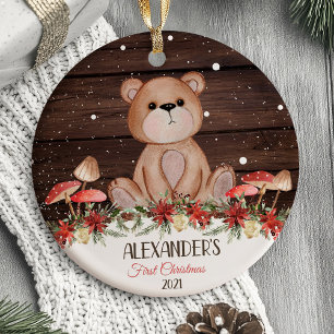 Premier ornement de Noël pour bébé Animaux de forê