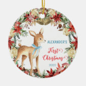 Premier ornement de Noël pour bébé Animaux de forê (Devant)