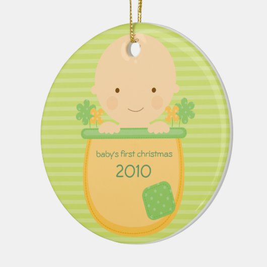 Premier ornement de Noël pour bébé Flowerpot (Gauche)