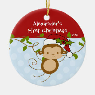 Premier ornement de Noël pour bébé, garçon, Santa