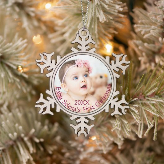 Premier ornement de Noël pour bébé personnalisable (Arbre)