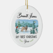 Premier ornement de Noël pour bébé personnalisé (Droite)