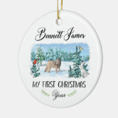 Premier ornement de Noël pour bébé personnalisé (Gauche)