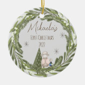 Premier ornement de Noël pour bébé personnalisé (Devant)