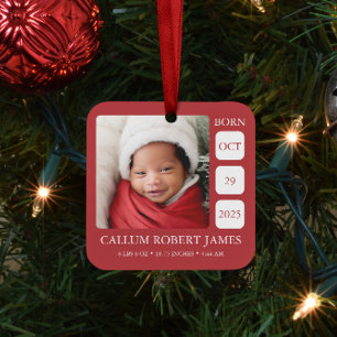 Premier ornement de Noël pour bébé rouge