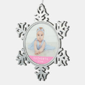 Premier ornement de Noël rose (Vue impression)