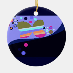 Premier ornement de papillon de Noël du bébé
