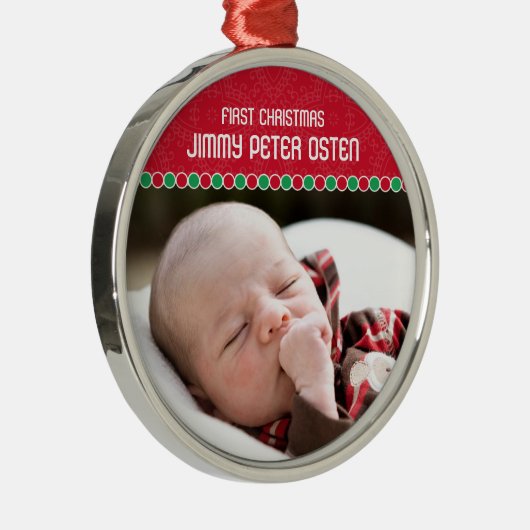 Premier ornement de photo de Noël (Droite)