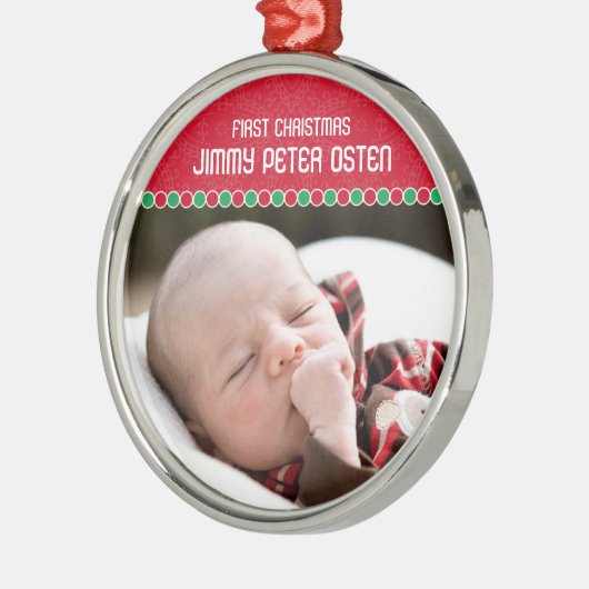 Premier ornement de photo de Noël (Gauche)