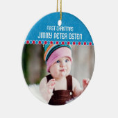 Premier ornement de photo de Noël (Droite)