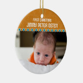 Premier ornement de photo de Noël (Droite)